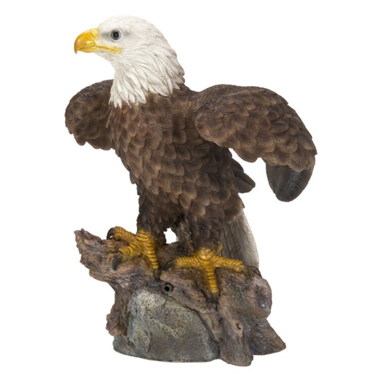 Hi-Line Gifts 8.25" Sound Activated Singing Eagle Outdoor Garden Statue